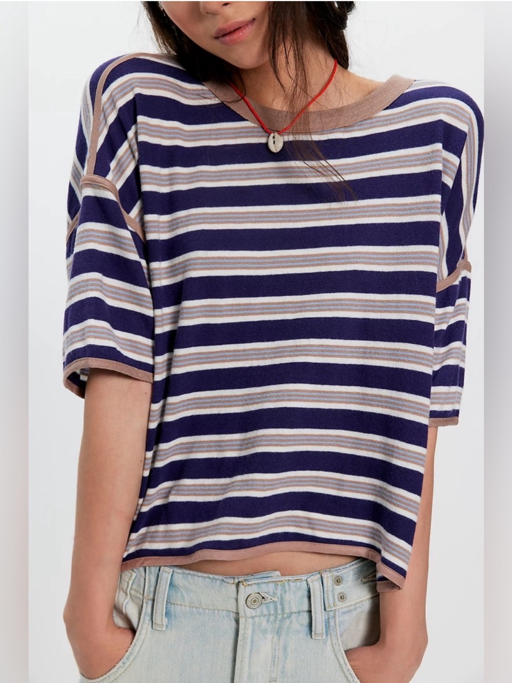 Free People Clean Rugby Tee